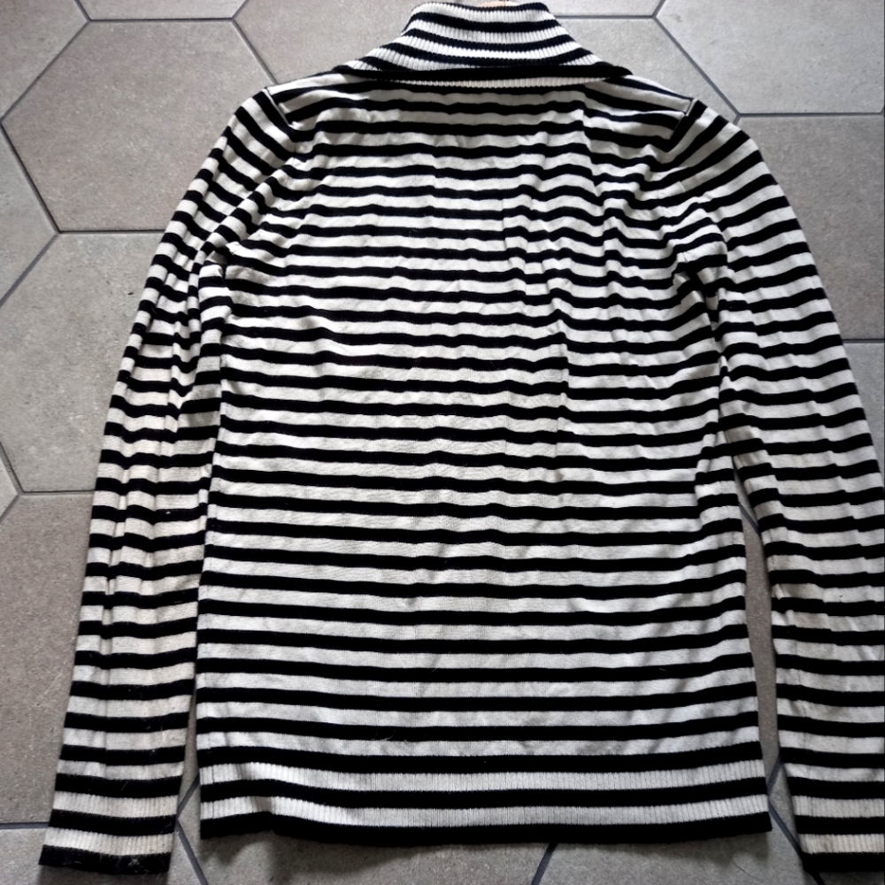 Andrew Marc striped turtle neck sweater